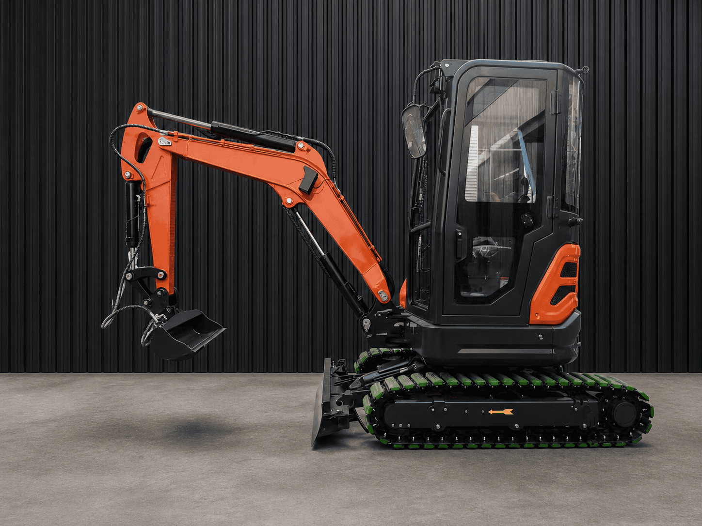 TerraAny TE20U 2.0 Tonne Zero-Tail Mini Excavator -- retractable undercarriage with canopy or cab configuration